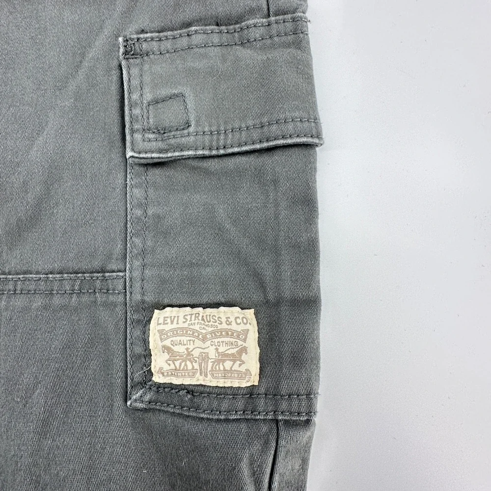 Levi's Cargo Joggers‎ Kids S 8-10 Grey Camo Excellent 2 Pack Bundle Drawstring